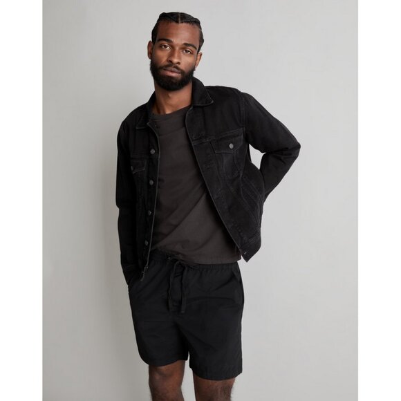 Madewell 6 1/2" (Re)sourced Everywear Shorts in Almost Black - Picture 1 of 16